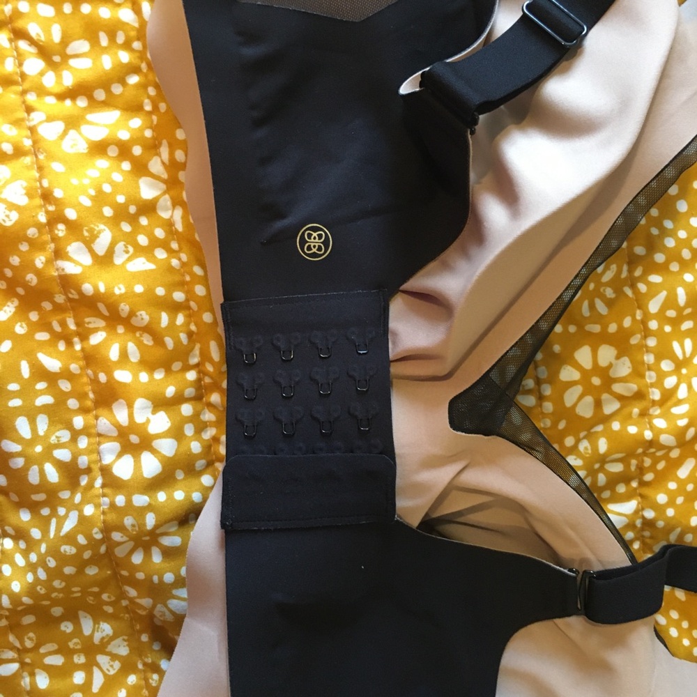 Honeylove Black Wireless Comfort Crossover Bra with Sheer Trim - Women Intimates - Picture 9 of 12